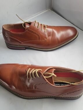 Bruno Marc Men's Size 12 Brown Lace Up Cap Toe Oxford Shoes Dress Shoes